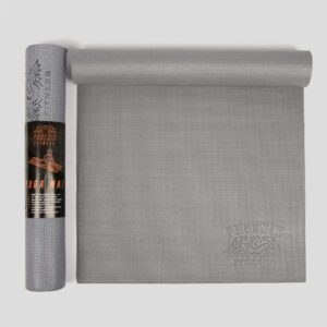 Phoenix Fitness Yoga Mat - Non Slip Exercise Mat for Yoga, Pilates & Meditation - Lightweight Mat for Travel - Multipurpose Mat for Men and Women for Home Gym & Studio - Light Grey