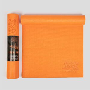 Phoenix Fitness Yoga Mat - Non Slip Exercise Mat for Yoga, Pilates & Meditation - Lightweight Mat for Travel - Multipurpose Mat for Men and Women for Home Gym & Studio - Orange