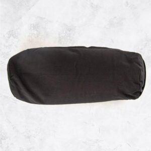 Myga Bolster Pillow - Supportive Cushion for Restorative Yoga and Meditation with PP Cotton Filling - Comfortable Floor Pillow with Washable Cotton Covers & Carry Handle - Black