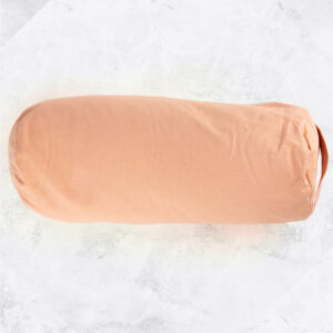 Myga Bolster Pillow - Supportive Cushion for Restorative Yoga and Meditation with PP Cotton Filling - Comfortable Floor Pillow with Washable Cotton Covers & Carry Handle - Pink