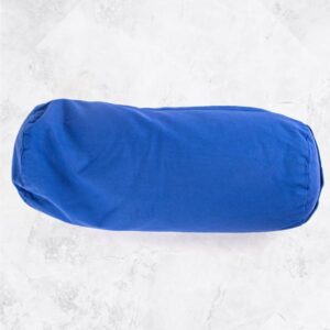 Myga Bolster Pillow - Supportive Cushion for Restorative Yoga and Meditation with PP Cotton Filling - Comfortable Floor Pillow with Washable Cotton Covers & Carry Handle - Blue