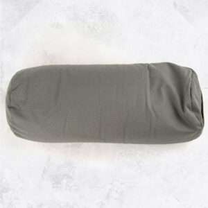 Myga Bolster Pillow - Supportive Cushion for Restorative Yoga and Meditation with PP Cotton Filling - Comfortable Floor Pillow with Washable Cotton Covers & Carry Handle - Grey