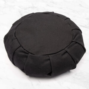 Myga Meditation Cushion - Zafu Cushion for Yoga, Meditation and Pranayama with Natural Buckwheat - Comfortable Floor Pillow with Washable Cotton Covers - Black
