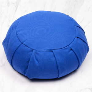 Myga Meditation Cushion - Zafu Cushion for Yoga, Meditation and Pranayama with Natural Buckwheat - Comfortable Floor Pillow with Washable Cotton Covers  Blue