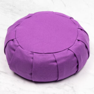 Myga Meditation Cushion - Zafu Cushion for Yoga, Meditation and Pranayama with Natural Buckwheat - Comfortable Floor Pillow with Washable Cotton Covers  - Plum