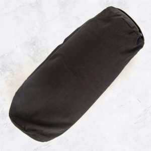 Myga Bolster Pillow - Supportive Cushion for Restorative Yoga and Meditation with PP Cotton Filling - Comfortable Floor Pillow with Washable Cotton Covers & Carry Handle -  Black