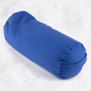 Myga Bolster Pillow - Supportive Cushion for Restorative Yoga and Meditation with PP Cotton Filling - Comfortable Floor Pillow with Washable Cotton Covers & Carry Handle -  Blue