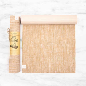 Myga Jute Yoga Mat - Non Slip Exercise Mat for Yoga, Pilates, Meditation and Fitness - Supportive Mat for Men and Women for Home, Gym, Studio & Travel - (183cm x 61cm x 5mm) - White