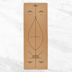 Myga Cork Yoga Mat - Extra Large Non Slip Exercise Mat for Yoga, Pilates and Fitness - Eco Friendly Natural Cork Mat for Home - Alignment