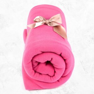 Myga Fleece Blanket - Supportive Blanket for Meditation, Restorative, Savasana, Iyengar Yoga & Pilates - (200cm x 145cm) -  Pink