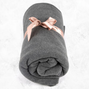 Myga Fleece Blanket - Supportive Blanket for Meditation, Restorative, Savasana, Iyengar Yoga & Pilates - (200cm x 145cm) -  Grey