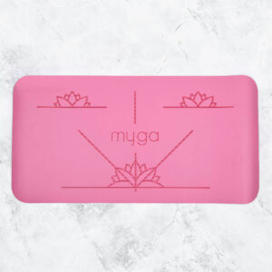 Myga Yoga Support Pad - Non Slip Alignment Mat for Yoga, Pilates & Exercise for Cushioning Hands, Knees, Elbows & Ankles - (66cm x 34cm x 5mm) -  Pink