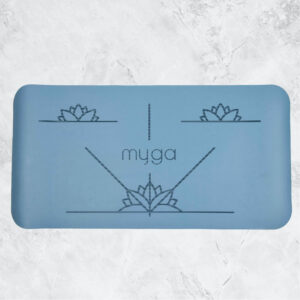 Myga Yoga Support Pad - Non Slip Alignment Mat for Yoga, Pilates & Exercise for Cushioning Hands, Knees, Elbows & Ankles - (66cm x 34cm x 5mm) -  Blue