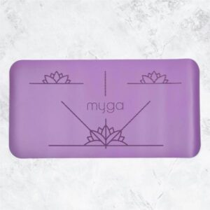Myga Yoga Support Pad - Non Slip Alignment Mat for Yoga, Pilates & Exercise for Cushioning Hands, Knees, Elbows & Ankles - (66cm x 34cm x 5mm) -  Purple