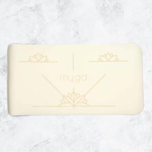 Myga Yoga Support Pad - Non Slip Alignment Mat for Yoga, Pilates & Exercise for Cushioning Hands, Knees, Elbows & Ankles - (66cm x 34cm x 5mm) -  Cream