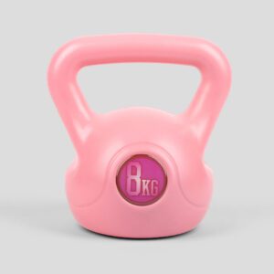 Phoenix Fitness Pink Kettlebell - Vinyl Weight for Exercise, Weightlifting, Strength Training & Full Body Workout for Women at Home & Gym - 8kg