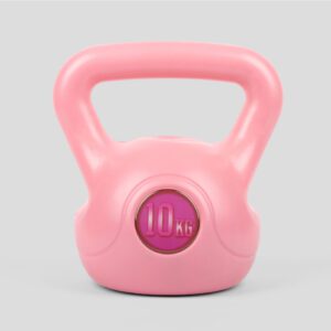 Phoenix Fitness Pink Kettlebell - Vinyl Weight for Exercise, Weightlifting, Strength Training & Full Body Workout for Women at Home & Gym - 10kg
