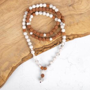 Myga Mala Necklace - 108 Beads with Healing, Strengthening and Balancing Properties - Handmade Natural Stone Japamala great for Meditation, Health & Wellbeing -Freedom