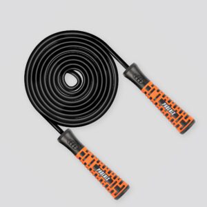Phoenix Fitness Adjustable Skipping Rope - Lightweight Jump Rope for Fat Burning, Fat Loss, Cardio, Interval Training, Boxing, CrossFit and MMA - 2.7m, Black