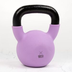 Myga Iron Kettlebell - Cast Iron & PVC Weight for Fitness and Strength Training, Toning Muscle and Cardio - Non-Slip Ergonomic Kettlebell for Home, Gym and Studio - 10kg