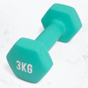 Myga Dumbbells - Cast Iron & Neoprene Hex Weights for Core Strength and Fitness Exercises, Aerobics and Training - Non-Slip Dumbbells for Home, Gym and Studio 3KG