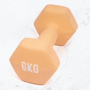 Myga Dumbbells - Cast Iron & Neoprene Hex Weights for Core Strength and Fitness Exercises, Aerobics and Training - Non-Slip Dumbbells for Home, Gym and Studio - 6KG