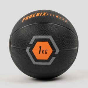 Phoenix Fitness Medicine Ball - Weighted Ball with Textured Grip for Exercise, Strength & HIIT Workout for Home, Gym & Boxing Studio - 1kg