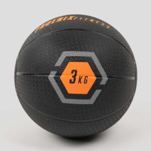 Phoenix Fitness Medicine Ball - Weighted Ball with Textured Grip for Exercise, Strength & HIIT Workout for Home, Gym & Boxing Studio - 3kg