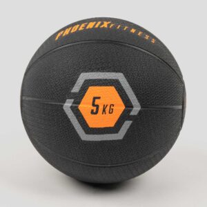 Phoenix Fitness Medicine Ball - Weighted Ball with Textured Grip for Exercise, Strength & HIIT Workout for Home, Gym & Boxing Studio - 5kg