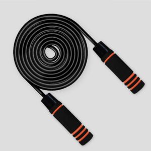Phoenix Fitness Weighted Skipping Rope - Jump Rope for Fat Loss, Cardio, HIIT, Boxing, CrossFit & MMA for Men and Women at Home & Gym - Weight: 400g, 3m, Black