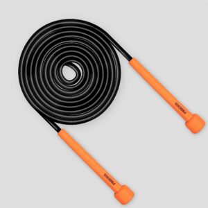 Phoenix Fitness Speed Skipping Rope - Lightweight Jump Rope for Fat Burning, Fat Loss, Conditioning, Interval Training, Boxing, Crossfit and MMA - Black and Orange