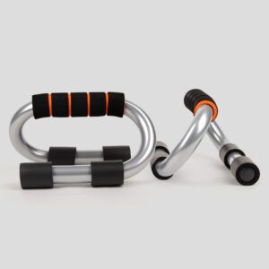 Phoenix Fitness Push Up Bars - Push Up Stand with Non-Slip Foam Handles for Chest, Shoulders, Arm Exercise & Upper Body Strength Training at Home & Gym -Black and Orange