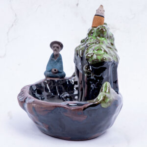 Myga Old Man Fishing Pond  Backflow Incense Burner for Aromatherapy and Relaxation