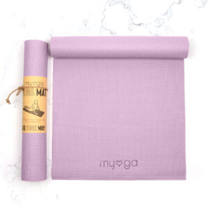 Myga Yoga Mat - Non Slip Exercise Mat for Yoga, Pilates, Meditation and Fitness - Lightweight Beginner Mat for Men and Women for Home, Gym, Studio & Travel - Lilac