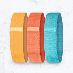 Myga Fabric Resistance Bands - Non-Slip Exercise Bands Set for Men and Women - Great for Yoga, Fitness & Pilates Workout for Glutes, Thighs, Legs at Home or Gym - Set of 3: Light, Medium & Strong