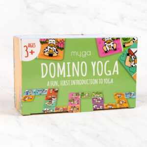 Myga Yoga Dominoes - Kids Domino Set with 8 Yoga Poses for Exercise & Mindfulness - Matching Puzzle Game for Children inspired by Miss Molly Myga