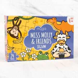 Miss Molly Myga Jigsaw Puzzle - 24 Piece Kids Yoga Jigsaw Puzzle with Animals for Boys, Girls, Children to Develop Matching & Sorting Skills