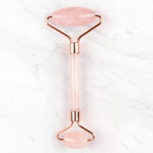 Rose Quartz Facial Massage Tool - Slimming & Lifting Roller and Massager for Face, Neck & Body - Natural Skin Care Tool for Fine Lines, Wrinkles & Glowing Skin at Home - Rose Quartz